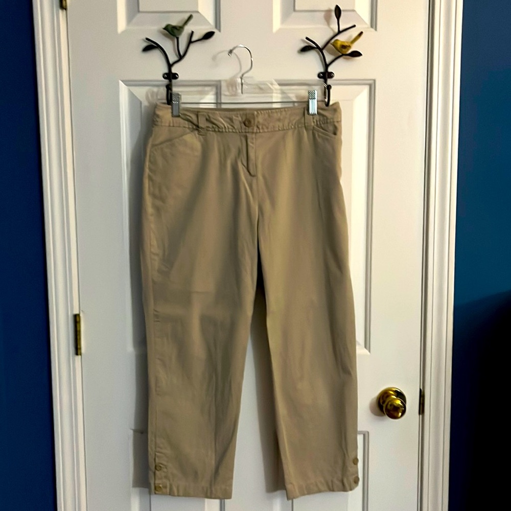LOFT Size 4 Curvy khaki crop